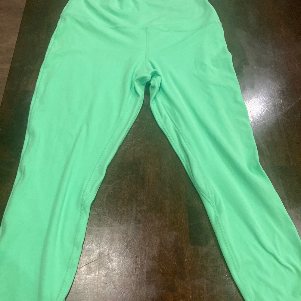Lululemon lime green leggings-size 12